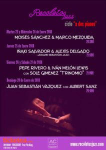 programación recoletos jazz club ciclo a dos pianos