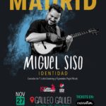 Miguel Siso presenta ”Indentidad” el 27 de noviembre en la Sala Galileo de Madrid.