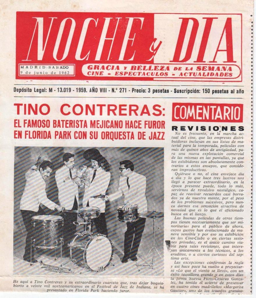 Guia de Ocio "Noche y Dia" Madrid 9 de junio de 1962