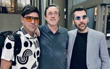 Michael Olivera con Javier Colina y Alex Conde